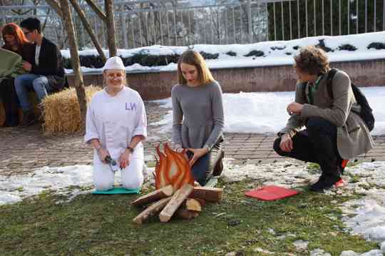 Weihnachtsfeier mit Schülern und Lehrern an der HBLA Pitzelstätten